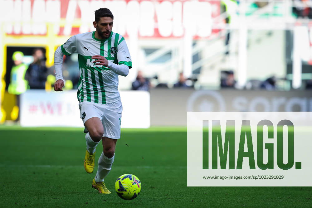 Domenico Berardi of US Sassuolo in action during Serie A 2022 23 football match between AC Milan and US Sassuolo at San Siro Stadium, Milan, Italy on January 29, 2023 - Milan Stadio San Siro Milan Italy