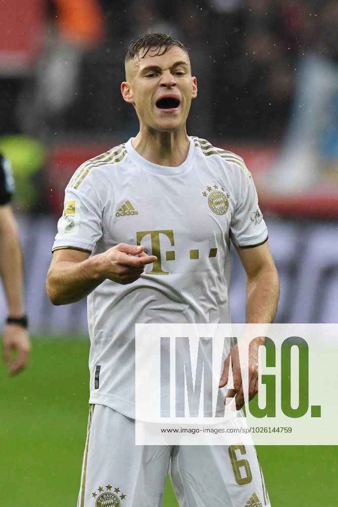 Joshua Kimmich FC Bayern Muenchen gestures GER, Bayer 04 Leverkusen vs FC Bayern Muenchen, Football, Bundesliga, 25 Spieltag, Spielzeit 2022 2023, 19 03 2023 DFL REGULATES PROHIBIT ANY USE OF PHOTOGRAPHS AS IMAGE SEQUENCES AND OR QUASI VIDEO GER, Bayer 04 Leverkusen vs FC Bayern Muenchen, Football, Bundesliga, 25 Spieltag, Spielzeit 2022 2023, 19 03 2023 Leverkusen