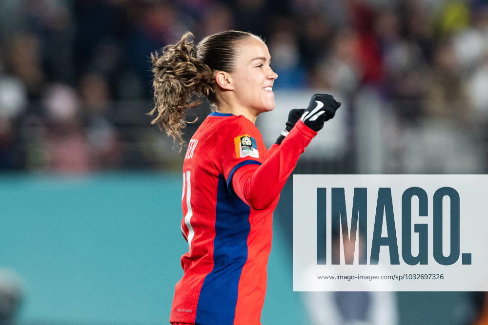Guro Reiten of Norway celebrates after scoring 5 0 during the FIFA Women s World Cup soccer match between Norway and Philippines on July 30, 2023 in Auckland Photo Vegard Grott BILDBYRAN code VG VG0505 bbeng fotball fotboll fotboll a kvinner dam fotbolls vm fotbolls vm kvinnor världsmästerskap verdensmesterskap vm fifa womens world cup day 11 norge norway philippines filippinene filippinerna jubel
