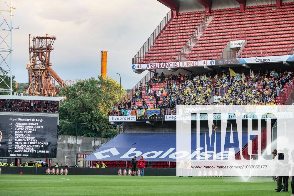 Union s supporters pictured during a soccer match between Standard de Liege and Royale Union SG, Friday 04 August 2023 in Liege, on day 2 30 of the 2023-2024 Jupiler Pro League first division of the Belgian championship. BRUNOxFAHY x71601111x