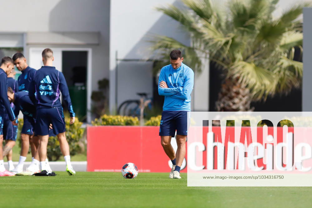 Argentina Training Session Argentina s coach Lionel Scaloni during a training session at Lionel Andres Messi Training Camp on September 10, 2023 in Ezeiza, Argentina. Buenos Aires Argentina