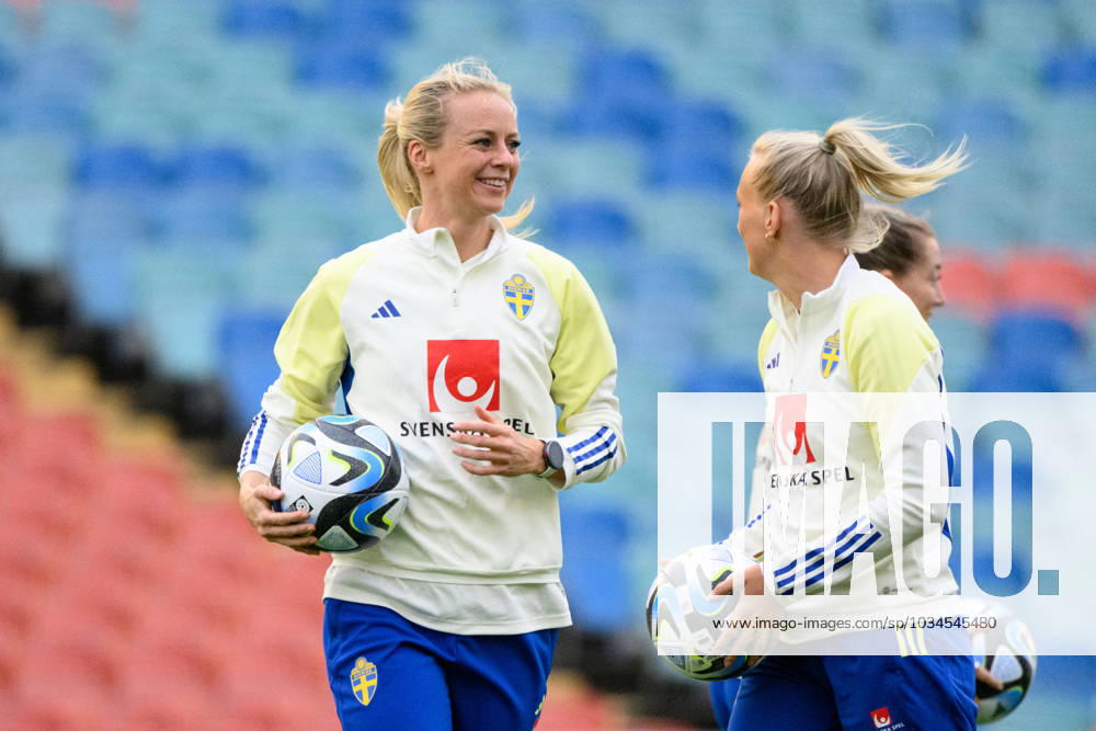 Amanda Ilestedt of Sweden during a training session with the Swedish women s national football team on September 18, 2023 in Gothenburg Photo Carl Sandin BILDBYRAN code CS CS0424 fotboll football soccer fotball nations league träning practice training sverige sweden dam bbeng