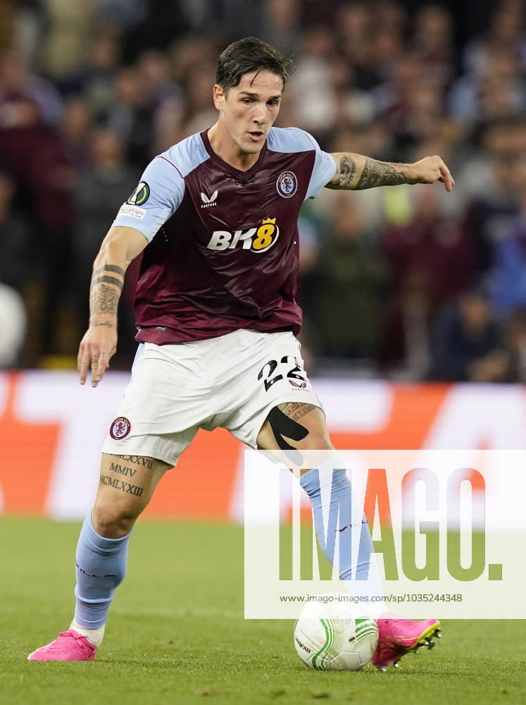 Birmingham, England, 5th October 2023. Nicol Zaniolo of Aston Villa during the UEFA Europa Conference League match at Villa Park, Birmingham. Picture credit should read: Andrew Yates Sportimage . SPI-2628-0033