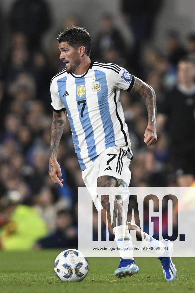 Rodrigo De Paul of Argentina during the FIFA World Cup, WM, Weltmeisterschaft, Fussball 2026 Qualifier match between Argentina and Paraguay at Estadio Mas Monumental Antonio Vespucio Liberti on October 12, 2023 in Buenos Aires, Arg Argentina v Paraguay : FIFA World Cup 2026 Qualifier match
