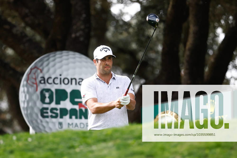 Adrian Otaegui of Spain in action during Acciona Open de Espana, Round 2, Golf tournament celebrated at Club de Campo on October 13, 2023, in Madrid, Spain. MADRID SPAIN - ZUMAa181 20231013_zaa_a181_020