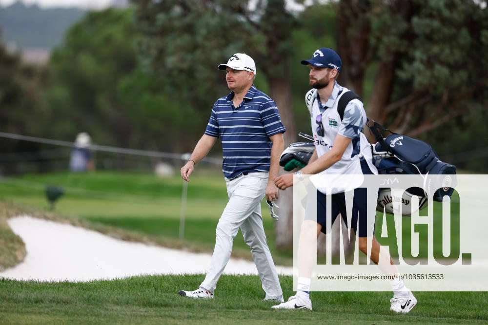 James Morrison of England looks on during Acciona Open de Espana, Round 2, Golf tournament celebrated at Club de Campo on October 13, 2023, in Madrid, Spain. MADRID SPAIN - ZUMAa181 20231013_zaa_a181_051