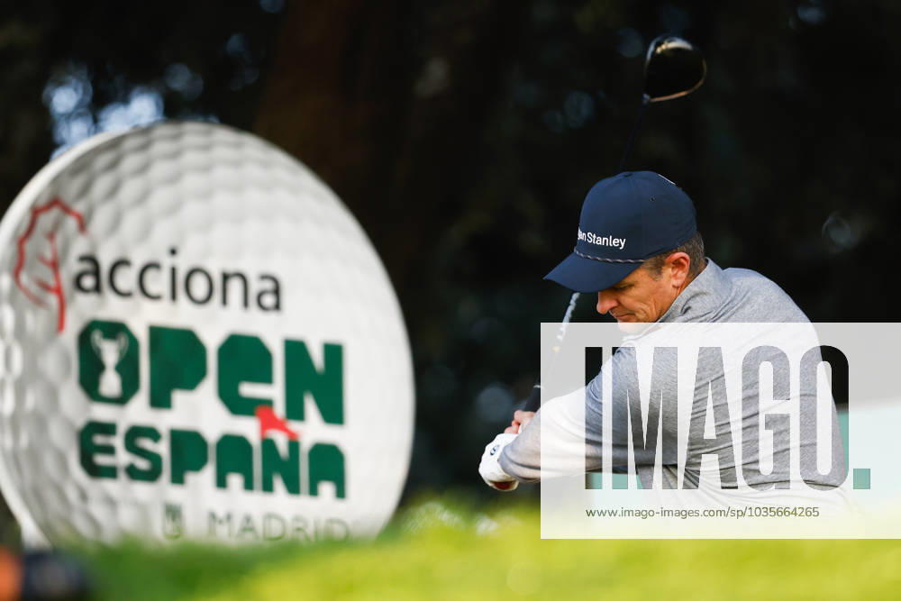 Justin Rose of England in action during Acciona Open de Espana, Round 4, Golf tournament celebrated at Club de Campo on October 15, 2023, in Madrid, Spain. MADRID SPAIN - ZUMAa181 20231015_zaa_a181_080