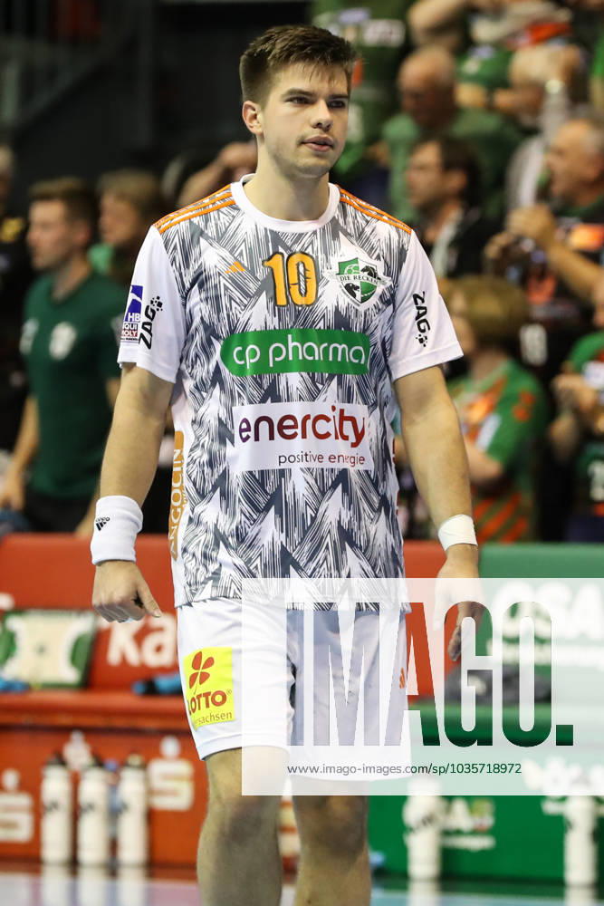 Renars Uscins TSV Hannover Burgdorf,10 Handball Bundesliga season 2023 2024 SC Magdeburg vs TSV Hannover Burgdorf in the GETEC Arena in Magdeburg single image,action,handball,Germany