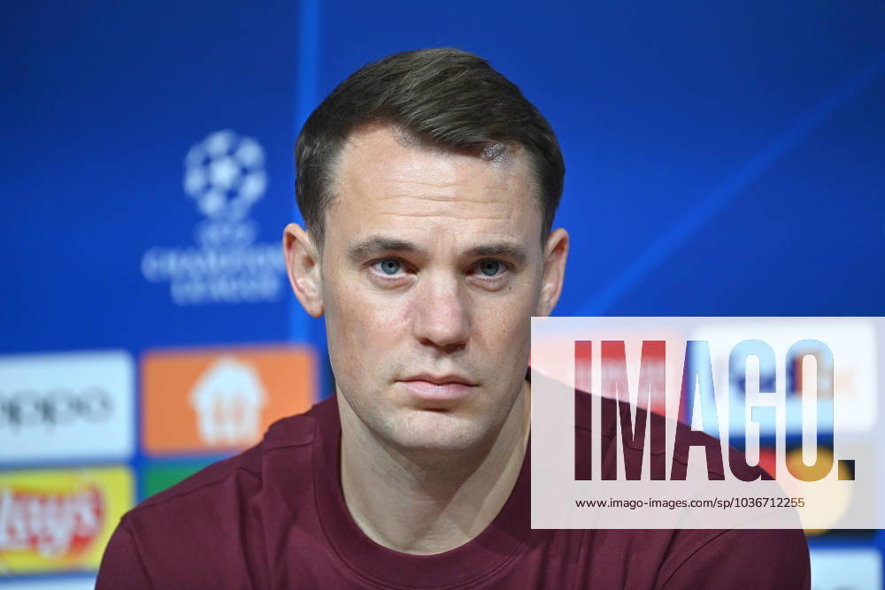 Manuel NEUER Goalkeeper Bayern Muenchen , single picture,cropped single motif,portrait,portrait,portrait Football Champions League Group Stage 4 Matchday FC Bayern Muenchen Galatasaray Istanbul PRESS CONFERENCE on 07 11 2023, Â