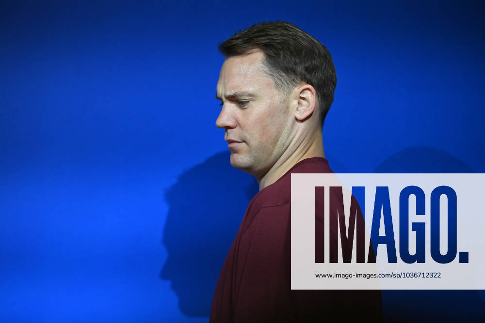 Manuel NEUER Goalkeeper Bayern Muenchen , single picture,cropped single motif,portrait,portrait,portrait Football Champions League Group Stage 4 Matchday FC Bayern Muenchen Galatasaray Istanbul PRESS CONFERENCE on 07 11 2023, Â