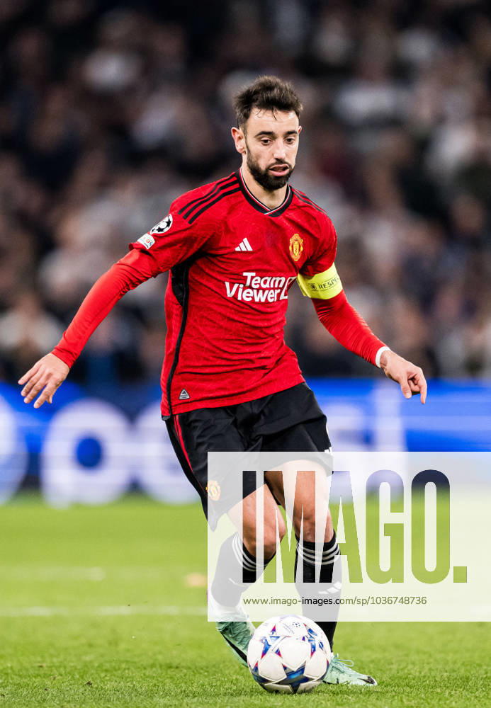 Bruno Fernandes of Manchester United during the UEFA Champions League football match between FC Copenhagen and Manchester United on November 8, 2023 in Copenhagen Photo Petter Arvidson BILDBYRAN kod PA PA0685 fotboll football soccer fotball champions league fc copenhagen manchester united bbeng