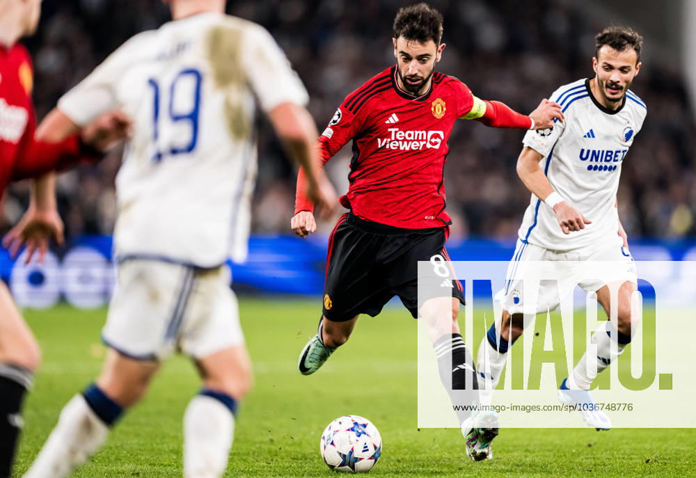 Bruno Fernandes of Manchester United during the UEFA Champions League football match between FC Copenhagen and Manchester United on November 8, 2023 in Copenhagen Photo Petter Arvidson BILDBYRAN kod PA PA0685 fotboll football soccer fotball champions league fc copenhagen manchester united bbeng