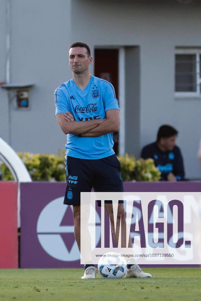 Argentina Training Session Argentina s coach Lionel Scaloni during a training session at Lionel Andres Messi Training Camp on November 14, 2023 in Ezeiza, Argentina. Ciudad Autonoma de Buenos Aires Argentina