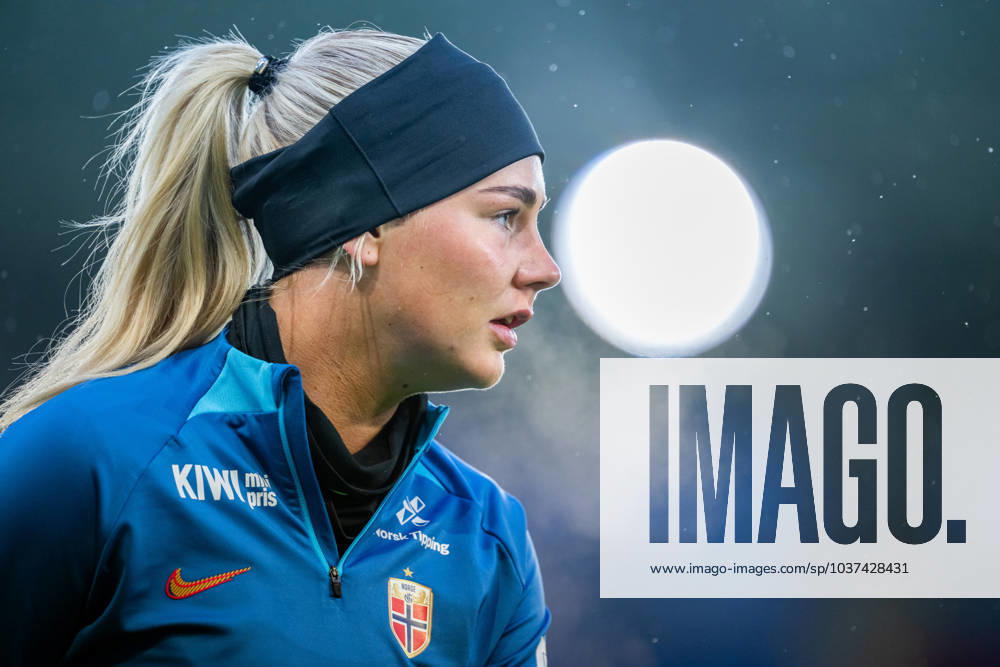 Cathinka Tandberg of the Norwegian women s national football team during a training session on November 28, 2023 in Oslo Photo Vegard Grott BILDBYRAN kod VG VG0562 bbeng fotboll football soccer fotball norge norway women dam nations league träning practice training trening