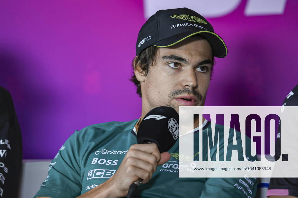 STROLL Lance can , Aston Martin F1 Team AMR24, portrait, press conference during the Formula 1 Aramco pre season testing 2024 of the 2024 FIA Formula One World Championship from February 21 to 23, 2024 on the Bahrain International Circuit, in Sakhir, Bahrain Photo Eric Alonso DPPI F1 Pre season Testing in Bahrain at Bahrain International Circuit on February 22, 2024 in Sakhir, Bahrain Photo by HOCH ZWEI Sakhir Sakhir Bahrain Bahrain