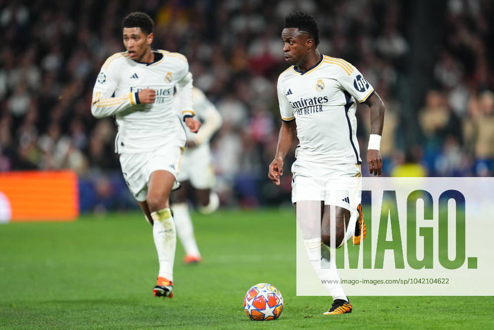 ESP: Real Madrid v RB Leipzig. UEFA Champions League match. Round of 16. Vinicius Junior of Real Madridduring the UEFA Champions League match, Round of 16, second leg, between Real Madrid and RB Leipzig played at Santiago Bernabeu Stadium on March 6, 2023 in Madrid Spain. kpng