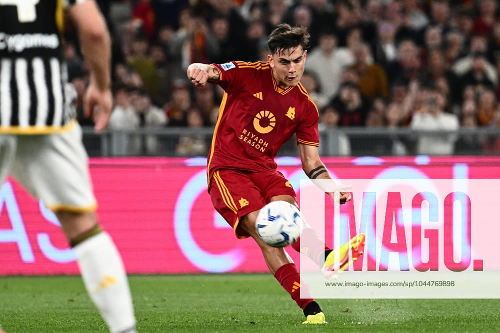 Paulo Dybala of AS Roma in action during the Serie A match between AS Roma and Juventus FC at Stadio Olimpico Rome Italy on 05 May 2024. Rome Stadio Olimpico Rome Italy