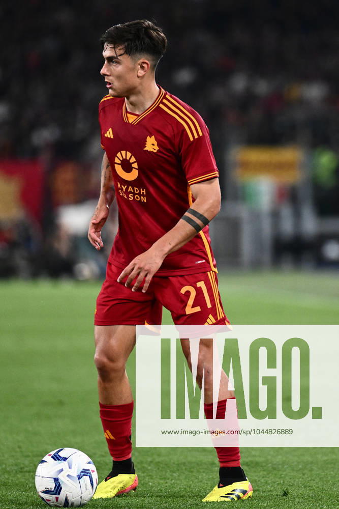 Paulo Dybala of AS Roma in action during the Serie A match between AS Roma and Juventus FC at Stadio Olimpico Rome Italy on 05 May 2024. Rome Stadio Olimpico Rome Italy