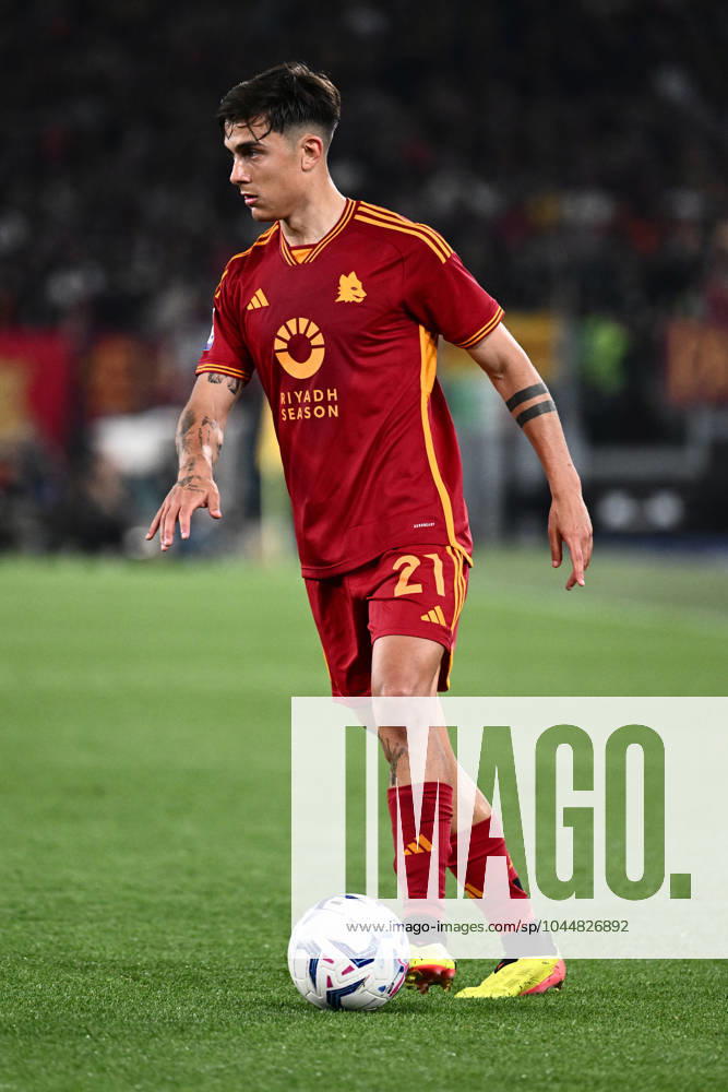 Paulo Dybala of AS Roma in action during the Serie A match between AS Roma and Juventus FC at Stadio Olimpico Rome Italy on 05 May 2024. Rome Stadio Olimpico Rome Italy
