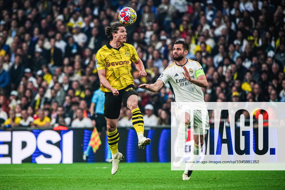 Marcel Sabitzer Borussia Dortmund, 20 , Nacho Fernandez Real Madrid, 06 ENG, Borussia Dortmund vs Real Madrid, Football, Champions League, Final, 2023 2024 season, 01 06 2024 ENG, Borussia Dortmund vs Real Madrid, Football, Champions League, Final, 2023 2024 season, 01 06 2024 London