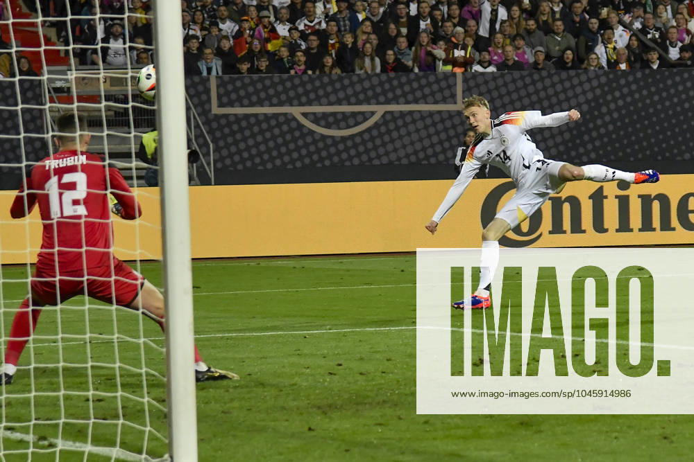 Penalty area scene goal chance by Maximilian Beier 14, Germany 03 06 2024 International soccer match Germany vs Ukraine, Max Morlock Stadium, Nuremberg, Bayern Germany