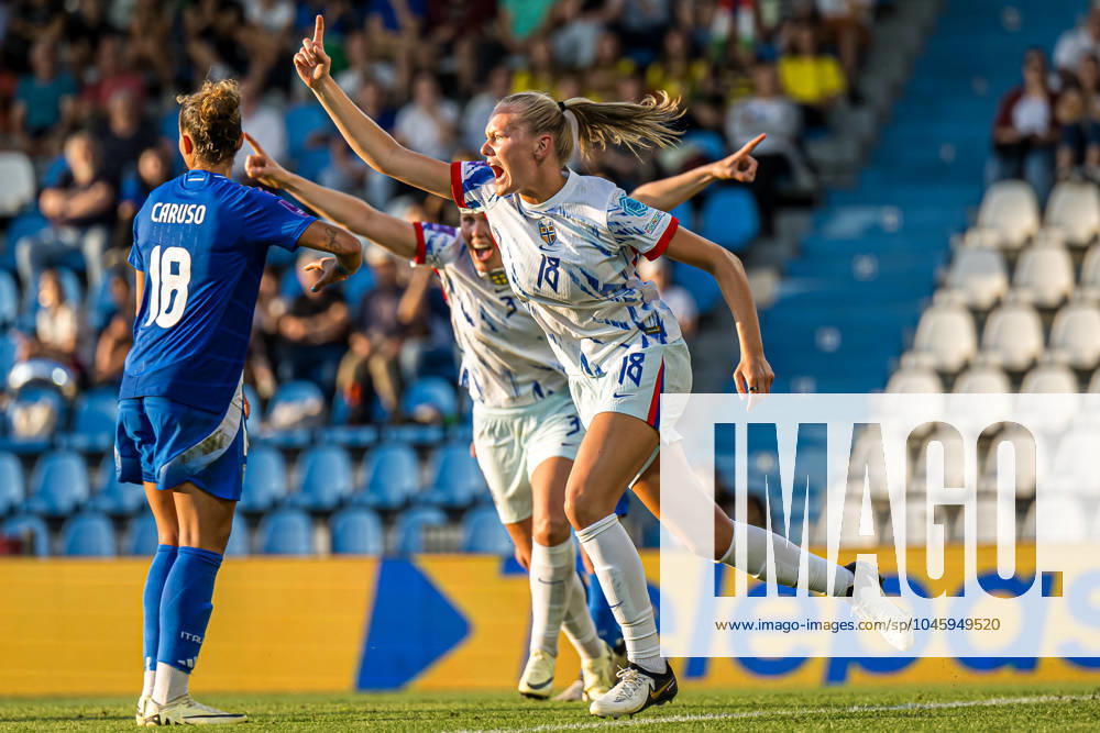 Frida Maanum of Norway celebrates after scoring the 1 1 goal during the UEFA Women s Euro Qualifier football match between Italy and Norway on June 4, 2024 in Ferrara Photo Marius Simensen BILDBYRAN COP 238 bbeng dam em kvalisering em kvalifisering kvinner em kvalik football fotball italy jubel landskamp norge norway soccer uefa euro qualifier