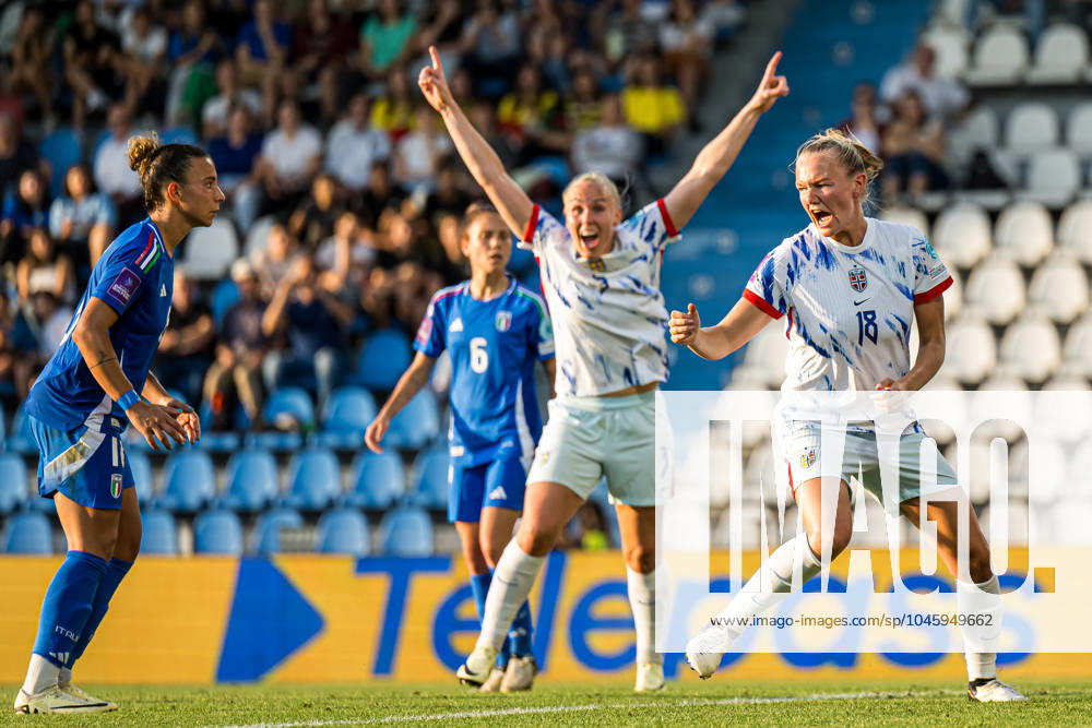 Frida Maanum of Norway celebrates after scoring the 1 1 goal during the UEFA Women s Euro Qualifier football match between Italy and Norway on June 4, 2024 in Ferrara Photo Marius Simensen BILDBYRAN COP 238 bbeng dam em kvalisering em kvalifisering kvinner em kvalik football fotball italy jubel landskamp norge norway soccer uefa euro qualifier