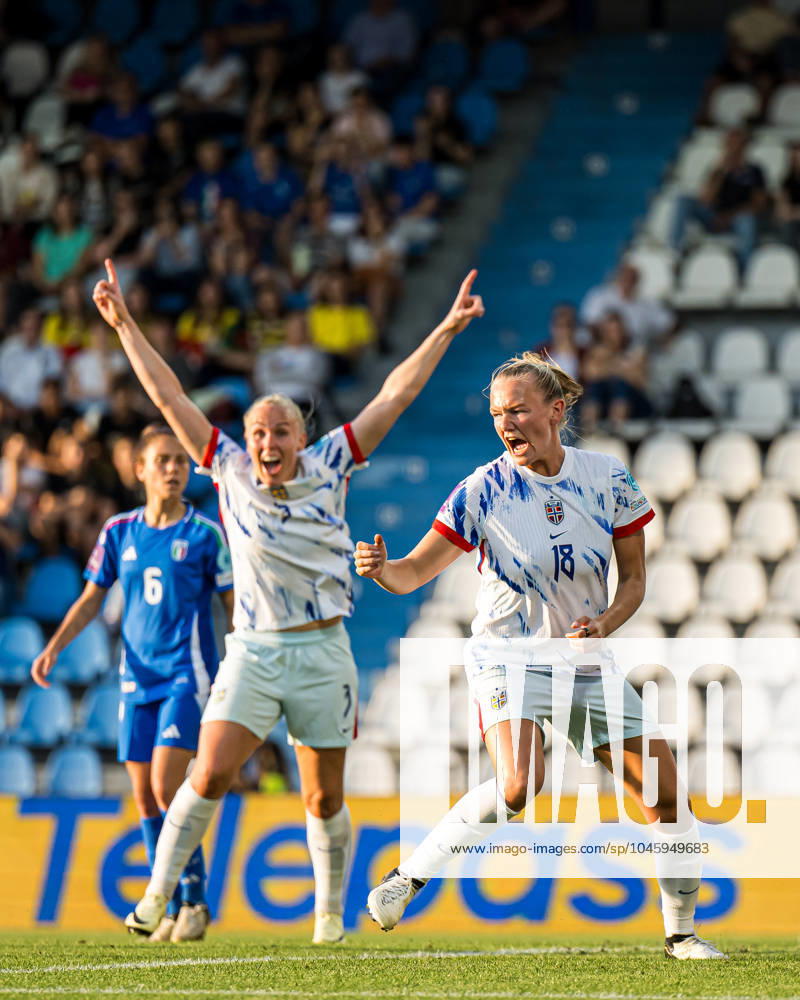 Frida Maanum of Norway celebrates after scoring the 1 1 goal during the UEFA Women s Euro Qualifier football match between Italy and Norway on June 4, 2024 in Ferrara Photo Marius Simensen BILDBYRAN COP 238 bbeng dam em kvalisering em kvalifisering kvinner em kvalik football fotball italy jubel landskamp norge norway soccer uefa euro qualifier