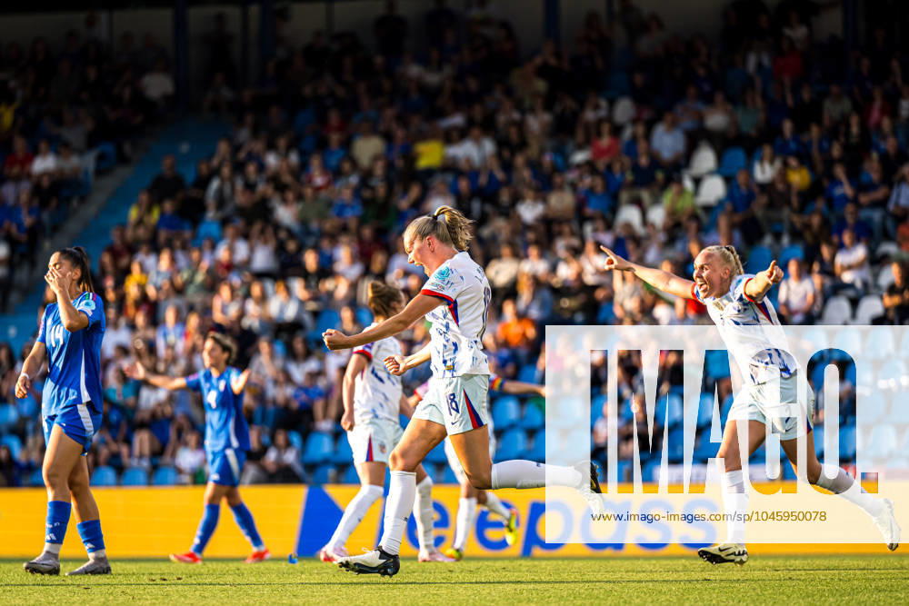 Frida Maanum of Norway celebrates after scoring the 1 1 goal during the UEFA Women s Euro Qualifier football match between Italy and Norway on June 4, 2024 in Ferrara Photo Marius Simensen BILDBYRAN COP 238 bbeng dam em kvalisering em kvalifisering kvinner em kvalik football fotball italy jubel landskamp norge norway soccer uefa euro qualifier