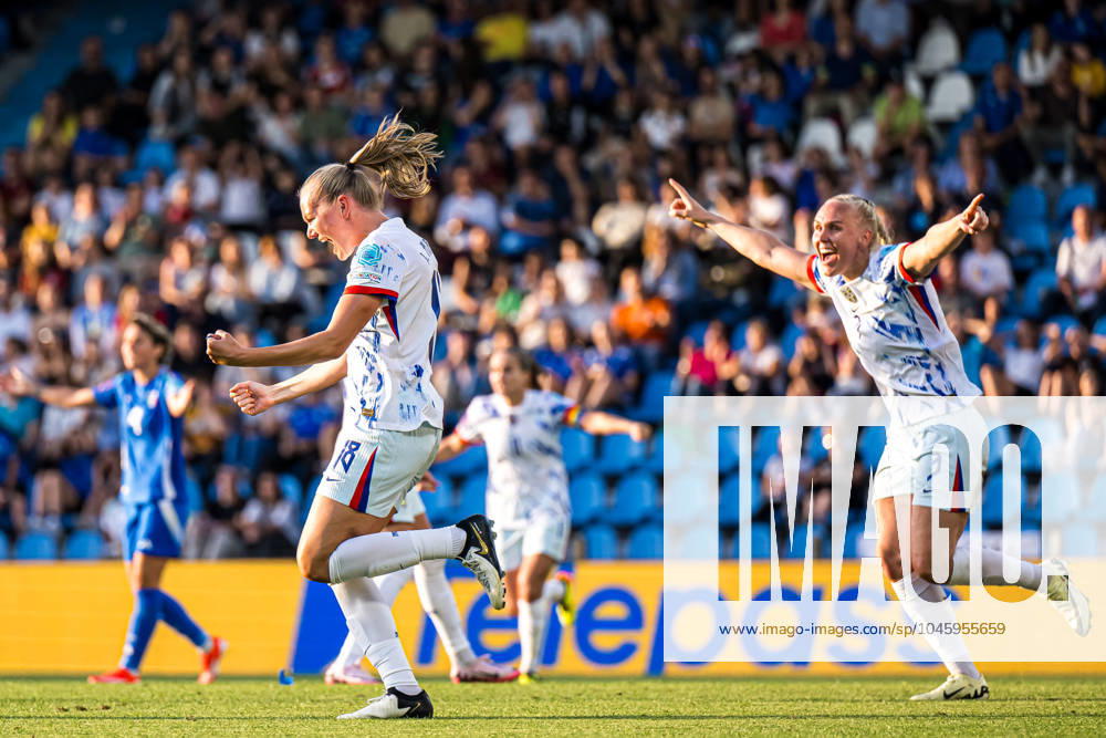 Frida Maanum of Norway celebrates after scoring the 1 1 goal during the UEFA Women s Euro Qualifier football match between Italy and Norway on June 4, 2024 in Ferrara Photo Marius Simensen BILDBYRAN COP 238 bbeng dam em kvalisering em kvalifisering kvinner em kvalik football fotball italy jubel landskamp norge norway soccer uefa euro qualifier