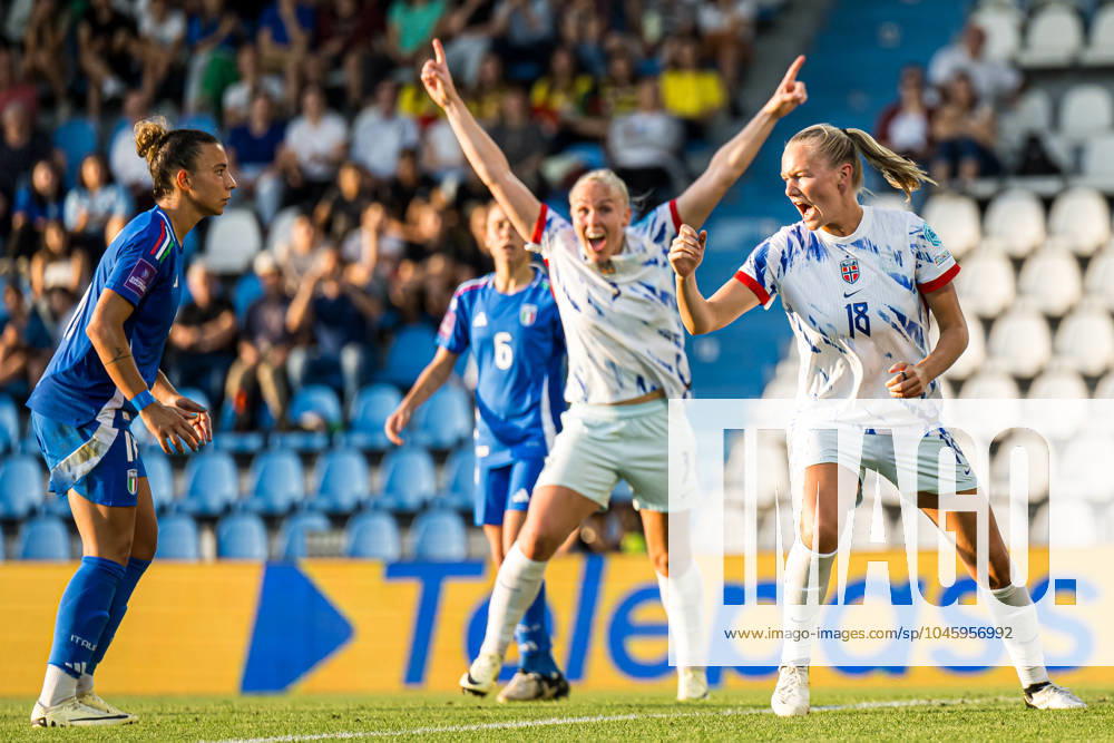 Frida Maanum of Norway celebrates after scoring the 1 1 goal during the UEFA Women s Euro Qualifier football match between Italy and Norway on June 4, 2024 in Ferrara Photo Marius Simensen BILDBYRAN COP 238 bbeng dam em kvalisering em kvalifisering kvinner em kvalik football fotball italy jubel landskamp norge norway soccer uefa euro qualifier