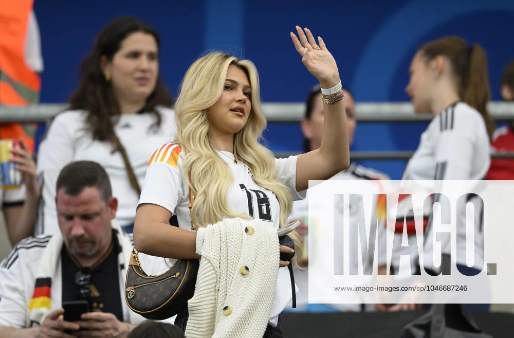 Lea PRINZ girlfriend of Maximilian MITTELSTAEDT Mittelstädt GER preliminary round 3 match day, group A, match M25, Switzerland SUI Germany GER , on 23 06 2024 in Frankfurt Germany European Football Championship 2024 from 14 06 14 07 2024 in Germany Â
