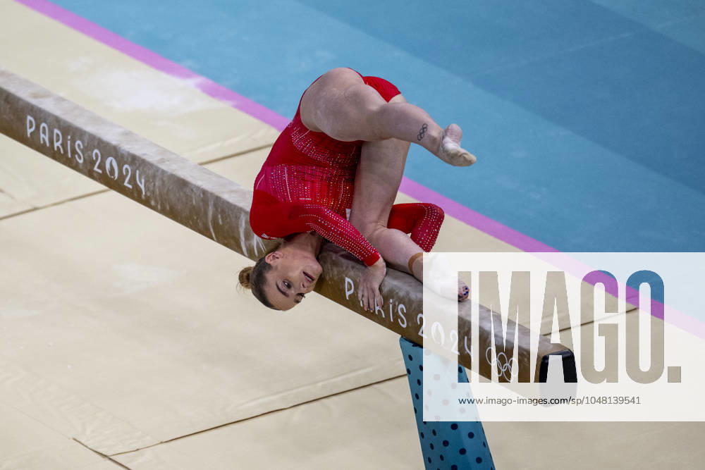 Alice Kinsella of Great Britain competes in women s artistic gymnastics all around final during day 6 of the Paris 2024 Olympic Games on August 1, 2024 in Paris Photo Jon Olav Nesvold BILDBYRAN COP 217 JM0591 bbeng artistisk gymnastik artistic gymnastics olympic games olympics os olympiska spel olympiske leker paris 2024 paris os paris ol