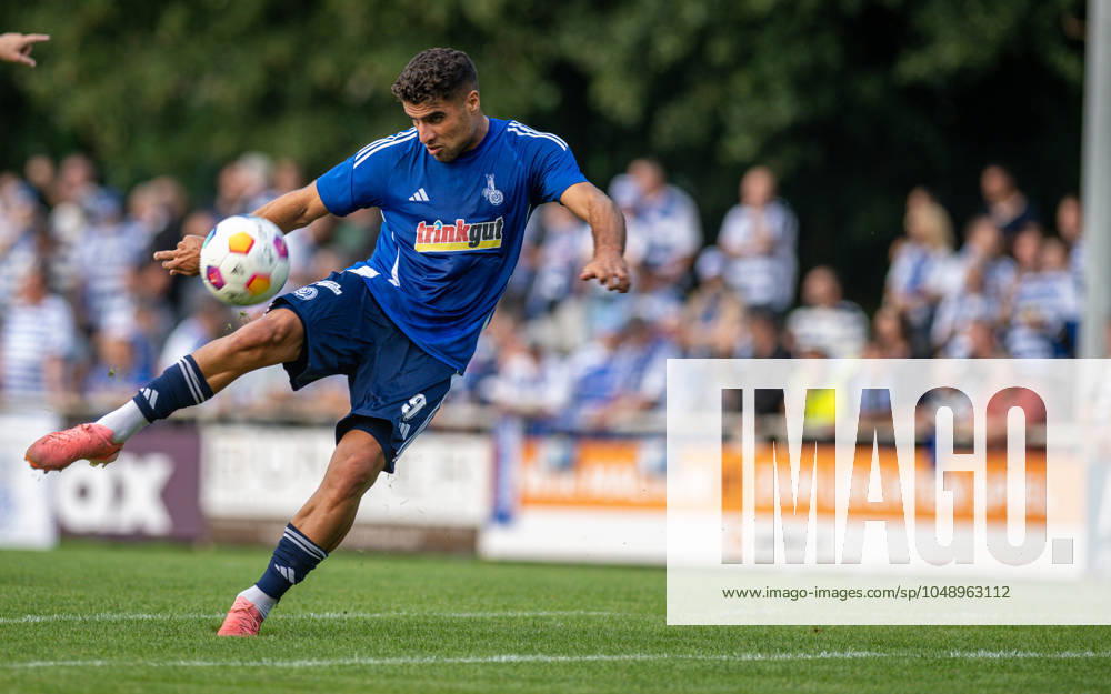Football, Season 2024 2025, Niederrheinpokal 20 08 2023, 01 Round, Men, BW Dingden white vs MSV Duisburg black Malek Fakhro MSV Duisburg , Hamminkeln Sportanlage BW Dingden Nordrhein Westfalen Germany 240820_fb_bw-dingden_msv-duisburg_32293