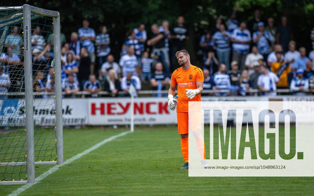 Soccer, Season 2024 2025, Niederrheinpokal 20 08 2023, 01 Round, Men, BW Dingden white vs MSV Duisburg black Johannes Buers Goalkeeper BW Dingden , Hamminkeln Sportanlage BW Dingden Nordrhein Westfalen Germany 240820_fb_bw-dingden_msv-duisburg_32345
