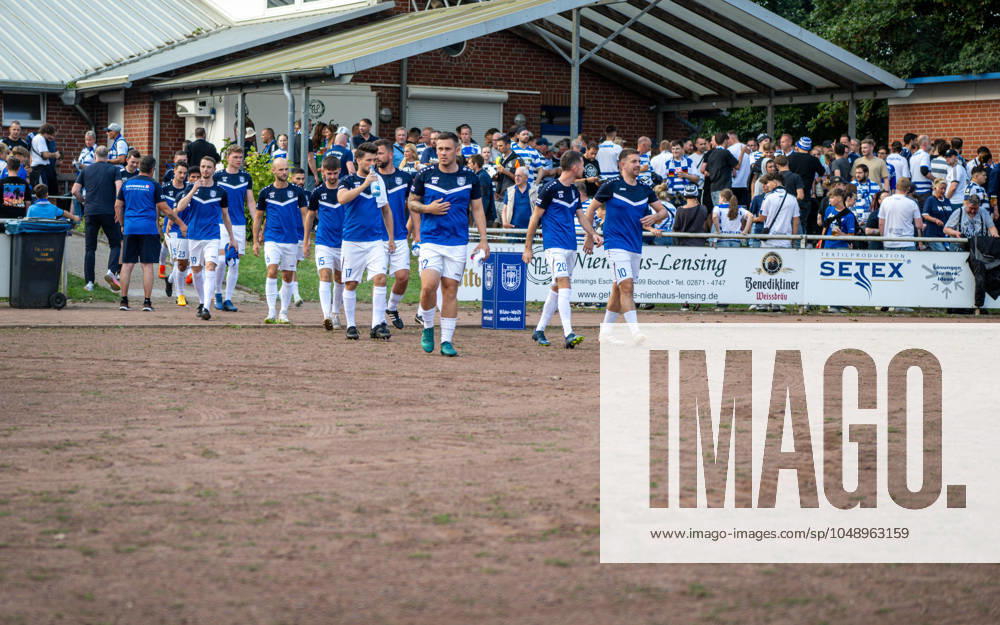Football, Season 2024 2025, Niederrheinpokal 20 08 2023, 01 Round, Men, BW Dingden white vs MSV Duisburg black BW Dingden for Warm Up Hamminkeln Sportanlage BW Dingden Nordrhein Westfalen Germany 240820_fb_bw-dingden_msv-duisburg_32271
