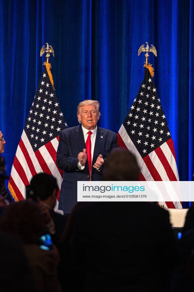 The President of the United States Donald J. Trump speaks during the encounter Latinos for Trump at the Trump National Doral Miami, in Doral, Florida, USA. Trump meets with the Latino community in Miami, where he has the support of the majority of Cubans and Venezuelans facing their governments, but he must conquer Latinos of other origins, more inclined towards the Democrat Joe Biden. President Trump urges Latinos to vote !ACHTUNG: NUR REDAKTIONELLE NUTZUNG!