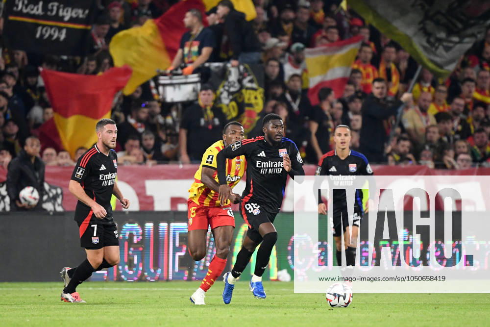RC Lens v Olympique Lyonnais - Ligue 1 MCDonald s 2024 2025 07 Jordan VERETOUT (ol) - 98 Ainsley MAITLAND NILES (ol) during the Ligue 1 MCDonald s match between Lens and Lyon at Stade Bollaert-Delelis on September 15, 2024 in Lens, France. Lens France