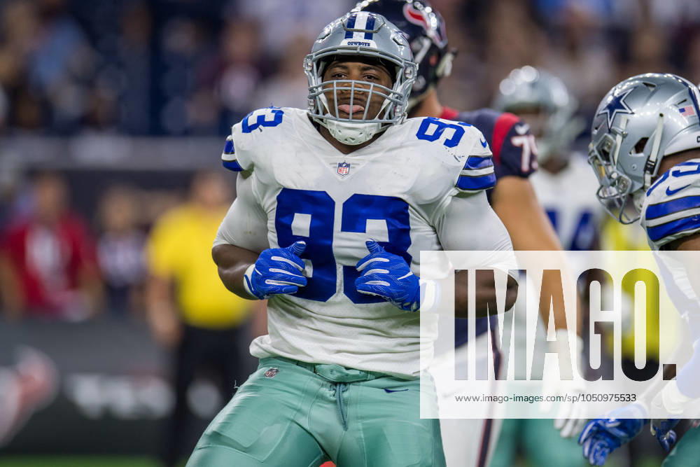 NFL, American Football Herren, USA 2018: Cowboys vs Texans AUG 30 August 30, 2018: Dallas Cowboys defensive tackle Caraun Reid (93) celebrates after a defensive stop during the 4th quarter of a preseason NFL football game between the Houston Texans and the Dallas Cowboys at NRG Stadium in Houston, TX. The Texans won the game 14 to 6...Trask Smith CSM Houston TX U.S.