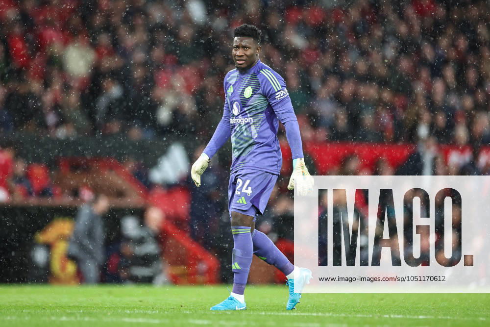 Premier League Manchester United, ManU v Tottenham Hotspur Andrà Onana of Manchester United during the Premier League match Manchester United vs Tottenham Hotspur at Old Trafford, Manchester, United Kingdom, 29th September 2024 (Photo by Mark Cosgrove News Images)