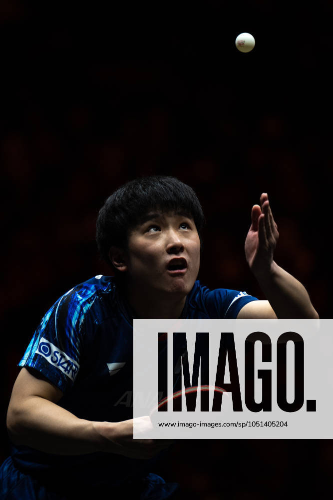 (241003) -- BEIJING, Oct. 3, 2024 -- Harimoto Tomokazu of Japan serves to Truls Moregard of Sweden during the men s singles round of 16 match at 2024 World Table tennis, Tischtennis (WTT) China Smash in Beijing, China, Oct. 3, 2024. ) (SP)CHINA-BEIJING-TABLE TENNIS-WTT-CHINA SMASH-MEN S SINGLES (CN) XiaoxYijiu