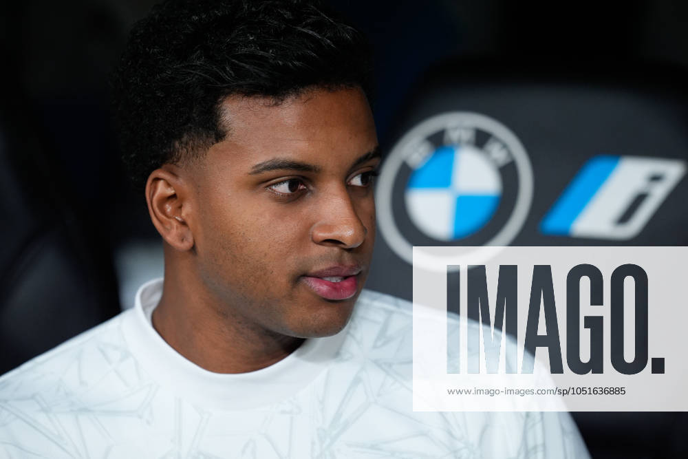 Rodrygo Goes of Real Madrid looks on during the Spanish League, LaLiga EA Sports, football match played between Real Madrid and Villarreal CF at Santiago Bernabeu stadium on October 5, 2024, in Madrid, Spain. Madrid SPAIN - ZUMAa181 20241005_zaa_a181_148