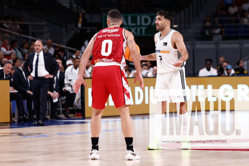 Facundo Campazzo of Real Madrid in action during the Spanish League, Liga ACB Endesa, basketball match played between Real Madrid and Casademont Zaragoza at WiZink Center on October 6, 2024 in Madrid, Spain. Madrid SPAIN - ZUMAa181 20241006_zaa_a181_062