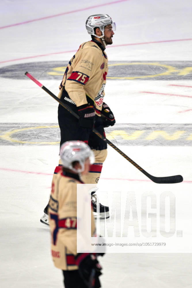 Samuel Dove Mcfalls Nuernberg Ice Tigers, 75 , GER, Eisbaeren Berlin vs Nuernberg Ice Tigers, Ice Hockey Men, German Ice Hockey League, Season 2024 2025, Matchday 7, 06 10 2024 GER, Eisbaeren Berlin vs Nuernberg Ice Tigers, Ice Hockey Men, German Ice Hockey League, Season 2024 2025, Matchday 7, 06 10 2024 Berlin