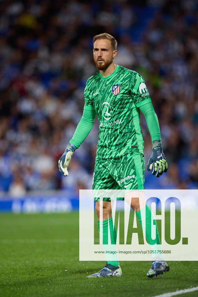 Juan Musso of Atletico de Madrid looks on during the LaLiga EA Sports match between Real Sociedad and Atletico de Madrid at Reale Arena on October 6, 2024, in San Sebastian, Spain. San Sebastian SPAIN - ZUMAa181 20241006_zaa_a181_301