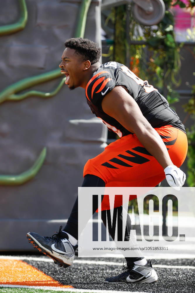CINCINNATI, OH - OCTOBER 06: Cincinnati Bengals defensive tackle Kris Jenkins Jr. (90) runs onto the field before the game against the Baltimore Ravens and the Cincinnati Bengals on October 6, 2024, at Paycor Stadium in Cincinnati, OH. (Photo by Ian Johnson Icon Sportswire) NFL, American Football Herren, USA OCT 06 Ravens at Bengals Icon241006047