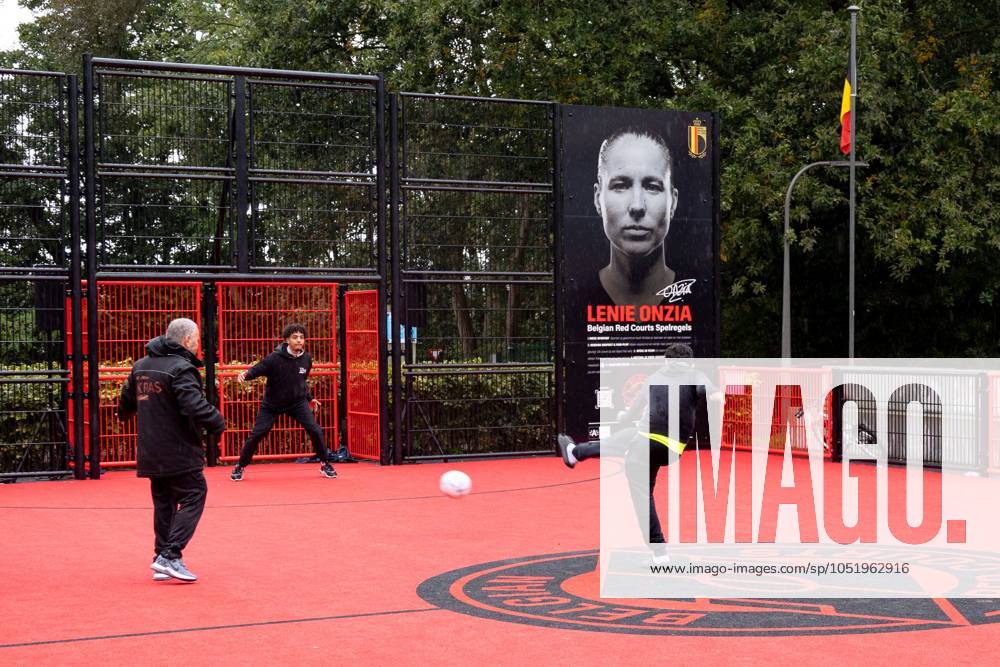 Illustration picture taken during the opening of a Belgian Red Court soccer field for youths in Borgerhout, Antwerp on Wednesday 09 October 2024. The Royal Belgian Football Association sponsors the opening of soccer courts in the whole country. WARDxVANDAEL x102224621x