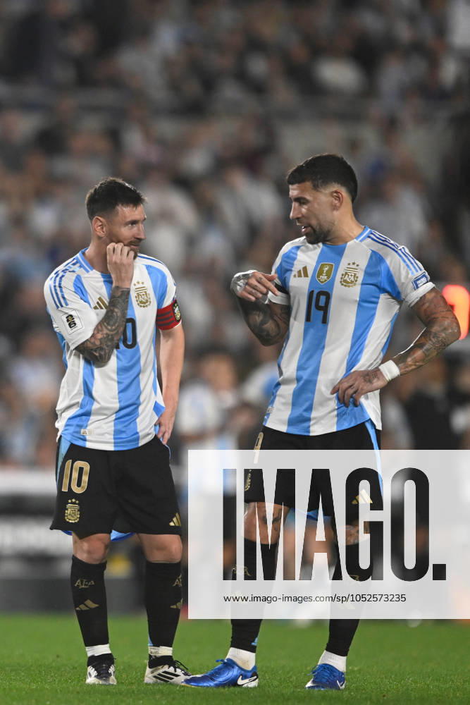 Lionel Messi, Nicolas Otamendi of Argentina looks on during the FIFA World Cup, WM, Weltmeisterschaft, Fussball 2026 South American Qualifier match between Argentina and Bolivia at Estadio Mas Monumental Antonio Vespucio Liberti on October 15, 2024 in Buenos Aires, Argentina. Photo by D.Halisz SFSI Argentina v Bolivia - FIFA World Cup 2026 Qualifier
