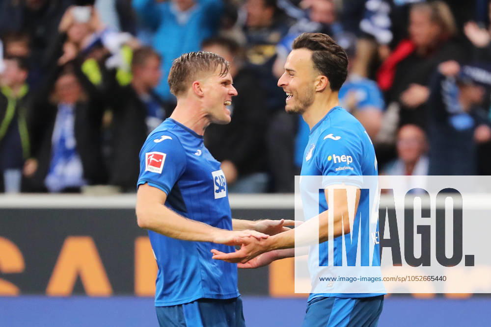 Fußball 1 Bundesliga, TSG 1899 Hoffenheim VfL Bochum, v l Goal scored, Tor zum 3 1 Haris Tabakovic TSG 1899 Hoffenheim Cristian Gamboa VfL Bochum Marius Buelter TSG 1899 Hoffenheim Haris Tabakovic TSG 1899 Hoffenheim Sinsheim