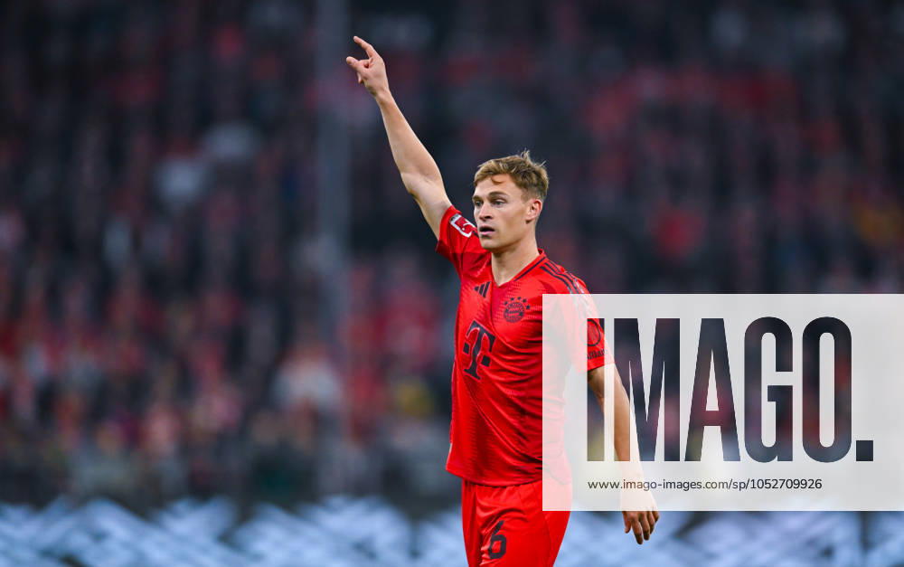 Joshua Kimmich FC Bayern Muenchen gestures, Bundesliga, FC Bayern München v VfB Stuttgart, Allianz Arena on October 19, 2024 in Munich, Germany Photo by Silas Schueller DeFodi Images Joshua Kimmich FC Bayern Muenchen gestures, Bundesliga, FC Bayern München v VfB Stuttgart, Allianz Arena on October 19, 2024 in Munich, Germany Photo by Silas Schueller DeFodi Images DFL regulations prohibit any use of photographs as image sequences and or quasi video not used in POL SRB CRO FRA GBR NED ITA USA Defodi 738 738 BAYVFB 20241019 944 Defodi-738 not used in POL SRB CRO FRA GBR NED ITA USA DFL regulations prohibit any use of photographs as image sequences and or quasi-video.